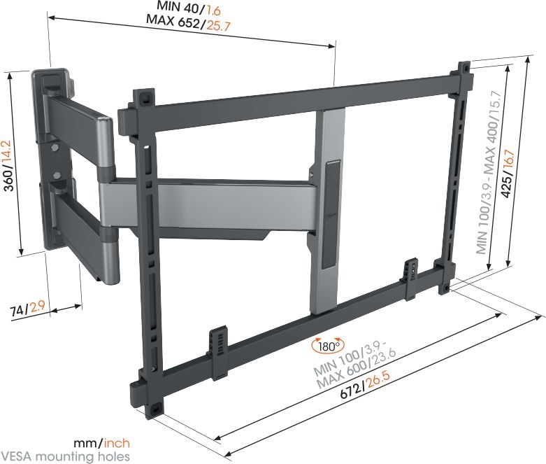 Vogel's ELITE TVM 5645 | Draaibare tv-beugel | 40-77"  13